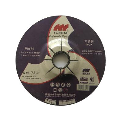 China Inox Good Quality 4 Inch Inox Grinding Wheel 100mm Abrasive Grinding Wheel for sale