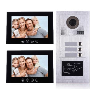 China Open 10 Inch Apartment Video Door Phone Unlock Video Call Intercom Doorbell Digital Record Indoor Station Monitor for sale