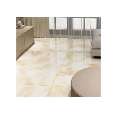 China modern artificial marble yellow glazed ceramic tile and marble porcelain floor tile price for sale