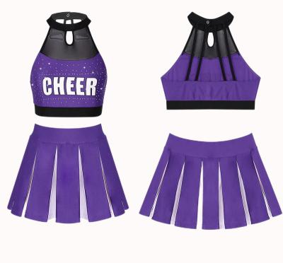 China Breathable Wholesale Light Weight Women Breathable Training Dance Wear Cheer Uniforms Sport Game Cheer School Girl Cheerleader Uniform for sale