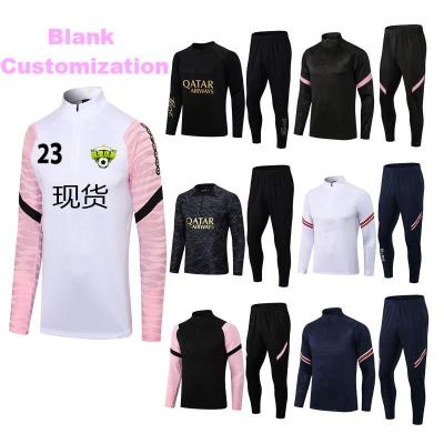 China Breathable New Design Mens Slim Two Piece Jogger Set  quality football sweater half zipper and pants cheap epl team football kits for sale