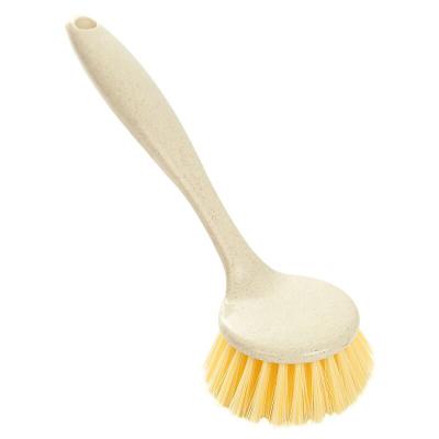 China Long Viable Household Non Wheat Stick Straw Oil Pot Brush Water Stove Plastic Table Brush Household Cleaning Brush for sale