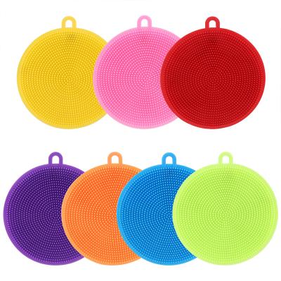 China Viable Silicone Dishwashing, Fruit Wash Kitchen Pot Wash Bowl Dish Cleaning Cloth No Dead Spots Cleaning Cloth for sale