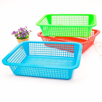 China Sustainable Kitchen Rectangular Basket Plastic Household Storage Basket Wash Basket for sale