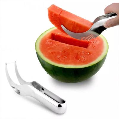 China Disposable Stainless Steel Watermelon Single Knife Slicing Hami Melon Fruit Hollow Puncher Fruit and Vegetable Watermelon Spoon Kitchen Accessories for sale