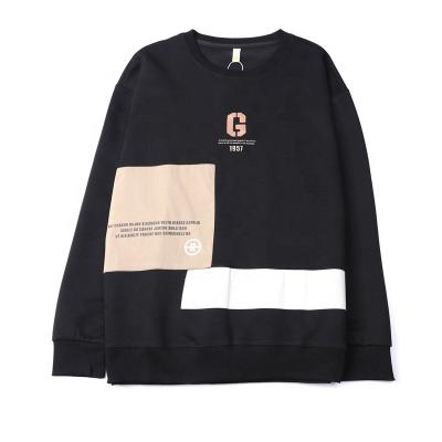 China Custom 100% cotton men's streetwear sweatshirt OEM Anti-wrinkle 739 French crewneck heavy quality oversized drop sweatshirt for sale