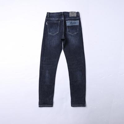 China New K3191 Men's Jeans Pants Standard Logo Ripped Slim Fit Cotton QUICK DRY Wholesale Custom Denim Pants for sale