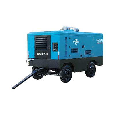 China K20 High Pressure 10bar Energy Saving Screw Air Compressors Construction Mining Oil Lubricated Diesel Portable Air Compressor for sale