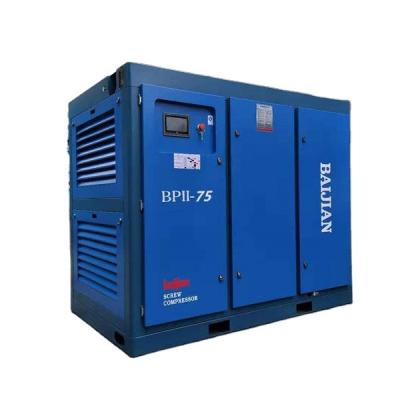 China Lubricated 55kw 75hp 50l 50 liter 15hp screw air compressors general compressor industrial equipments for sale