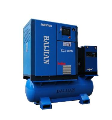 China Lubricated Integrated Mobile Screw Toilet Air Compressor Pump for sale