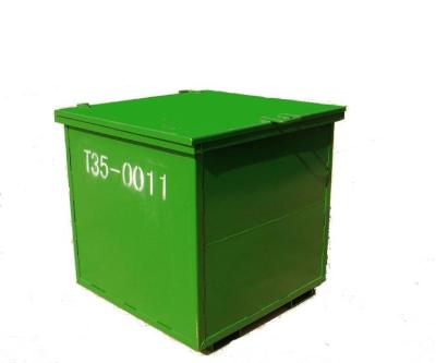 China T35 1000 L Outdoor Skip Bins Waste Bins Metal Waste Bins With Steel Lids 1003*1003*996.5 mm for sale