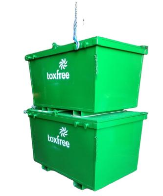 China Recycling Skip T32 Bins 2 m3 Waste Bins For Outdoor With Steel Lids for sale