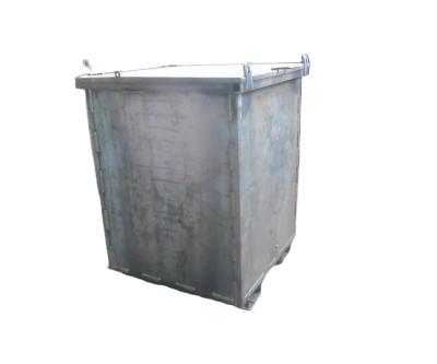 China skip bins recycling containers waste bins with steel lids 1000L for sale