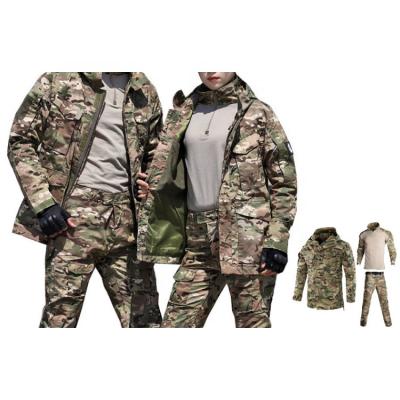 China Anti-Static Camouflage Suit Men And Women's Winter Thickened Load Tactical Suit Three Piece Suit Camouflage Waterproof for sale