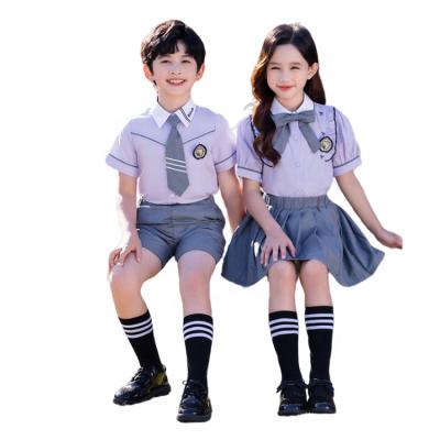 China Customization School Uniform Wholesale Short Skirt Design Cute Kindergarten School Uniforms Purple for sale