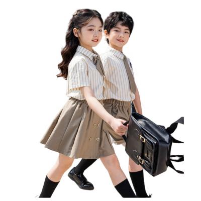 China Short Sleeve Factory Best Selling Comfortable Simple High Quality 100% Cotton Children School Uniform for sale