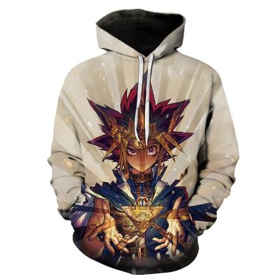 China Anti-wrinkle YuGiOh 2022 anime pullover plus size 3d custom logo print design teen unisex hoodie to figure new custom hoodie design for sale