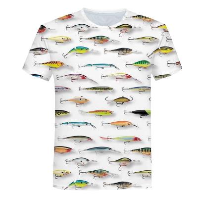 China Anti-wrinkle 3d copy fishing harajuku casual t-shirt women/men casual t-shirt fishing apparel female/male t-shirt for sale