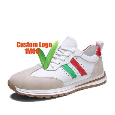 China Fashion Trend All-match Quality PU Leather Men's Casual Shoes White Men's Casual Shoes 2021 for sale