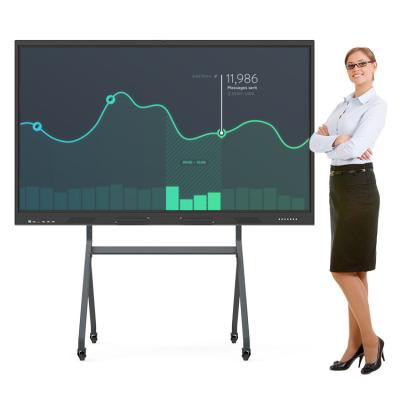 China Education.Training. Conference OEM 65 75 86 100 Inch Touch Screen Interactive Multi Flat Panel Digital Whiteboard Smart Board For Education for sale