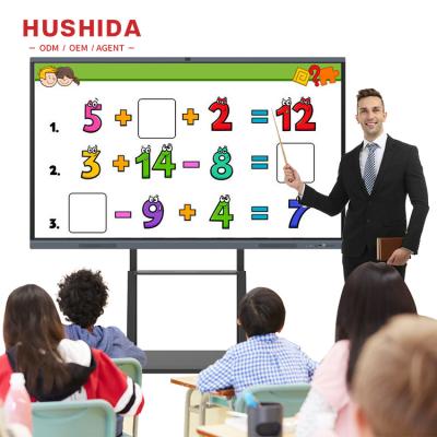 China Education.Training. Lecture HUSHIDA Interactive Flat Panel Board Interactive Training Interactive Teaching Device for sale