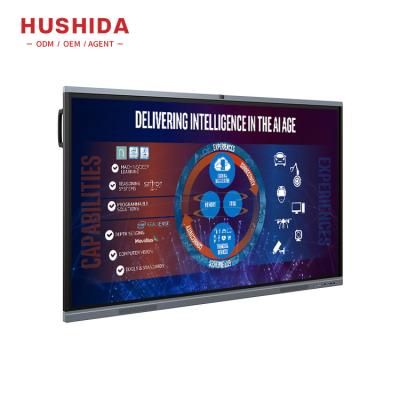 China Education.Training. Smart White Interactive Touch Screen Panel HUSHIDA Board Meeting Board Electronic LCD Monitor for sale