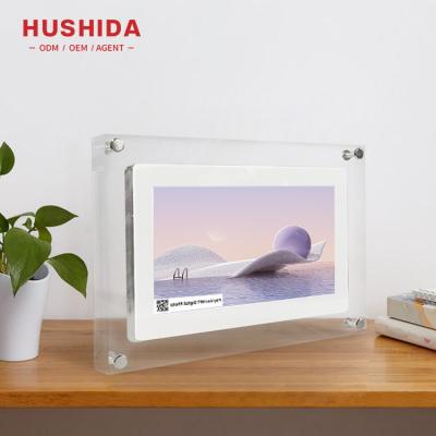 China Wifi HUSHIDA 10.1 inch nft software oem digital video acrylic photo view for sale