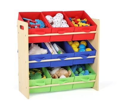 China Viable Kids Toy Organizer with 9 Fabric Storage Bins for sale