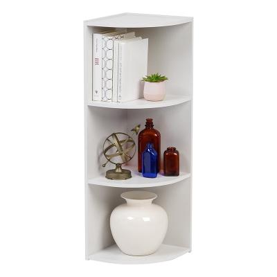 China PANEL 3 Shelves Corner Shelf White for sale