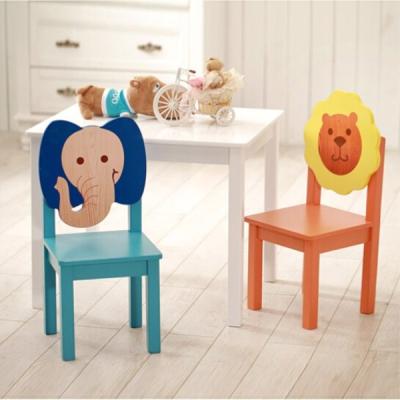 China Lovely Eco-friendly Cartoon Preschool Children Furniture Set Solid Wood Children Study Table And Chair for sale