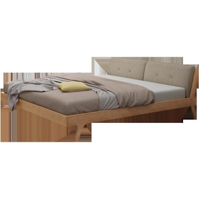 China Modern Queen Solid Wood Natural Wood Bed for sale