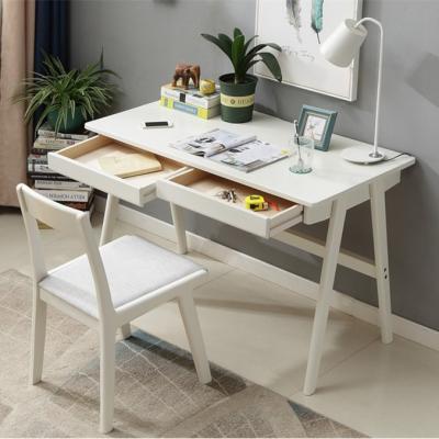 China Brief Modern White Home Listing Board High Quality Solid Wood Office Computer Desk for sale