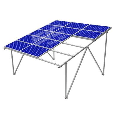 China Q235B 10KW 25KW 50KW Solar Ground Mounting PV Bracket W Type Aluminum Ground Mounting Structure for sale