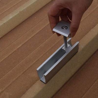 China Single Component Trapezoidal Roof Mini Rail Solar Mounting Rail Metal Mini Rail for sale