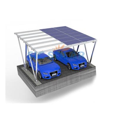 China Easy Installation Ground Mount Solar Car Solar Port Car Parking Canopy Parking Lot for sale