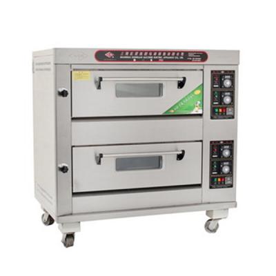 China Saving Energy And Easy Clean Gas Baking Industrial Oven / 2 Layers 4 Trays Gas Oven for sale