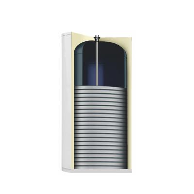 China Hotel external microchannel coil water tank for solar hot water heat pump water heater 150L/200L air source tank for sale