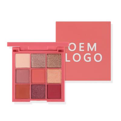 China EYE Make Your Own Private Label 9 Pan Eyeshadow Palette Custom Makeup Set Eyeshadow Square for sale