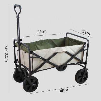 China Easy Folding iNature Innovative Lightweight Folding Wagon Camping Push Wagon with 8