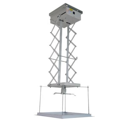 China BNT Fixed Support Projector Used Big Height 300cm Ceiling Lifting Down Motorized Scissor Projector Lift for sale