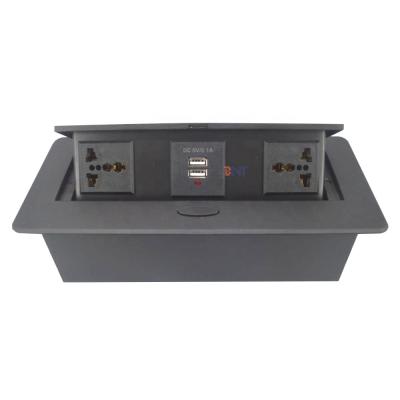 China 2020 Commercial Configuration Sound Socket Computer Smart Table Power Desktop Hidden Multiple Socket Outlet for sale