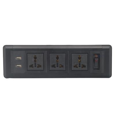 China Commercial Smart Office Desk Include Mount Power Socket Outlets With Concealed Screws Design for sale