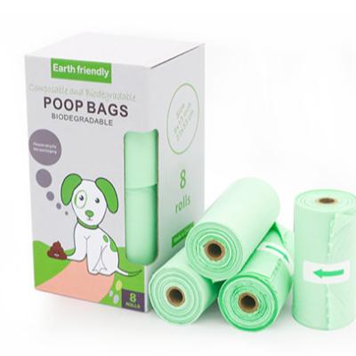 China Stocked Wholesale Eco-friendly Cornstarch Dog Poop Bags Christmas Gift For Pet Dog Suitable Poop Bags for sale