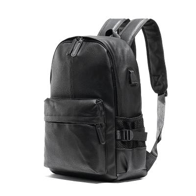 China Wholesale Waterproof Business Laptop Bag Men Computer Bag Water Resistant PU Leather Backpack for sale