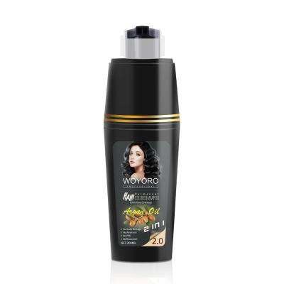 China Active Protein 280ml Hair Dye Black Color Shampoo For Women for sale