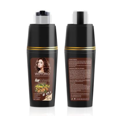 Chine Shampooing naturel de couleur de cheveux de Brown d'huile d'écrou de noix de coco aucun effet secondaire à vendre