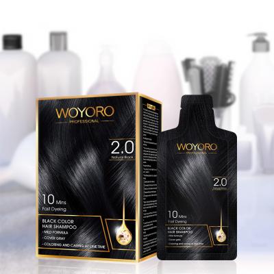 China Low Ammonica 30ml WOYORO Hair Color Shampoo for sale