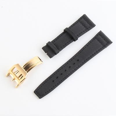 China Luxury Leather Watch Band Canvas Nylon Bands 20/21/22mm Clasp Times For IWC Watch Strap PILOT Mark PORTOFINO Folding Buckle Watches Accessories Tool for sale