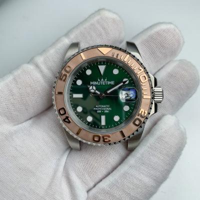 China Japanese Luminous Sapphire Glass Green Dial Stainless Steel Case NH35 Movement DIY Mod Face 40mm Automatic Mechanical Watch Water Resistant SUB for sale