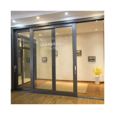 China Wholesale Interior Glass 128 Aluminum Alloy Safety and Sound Insulation Balcony Heavy Load Bearing Sliding Door Heat Insulation for sale